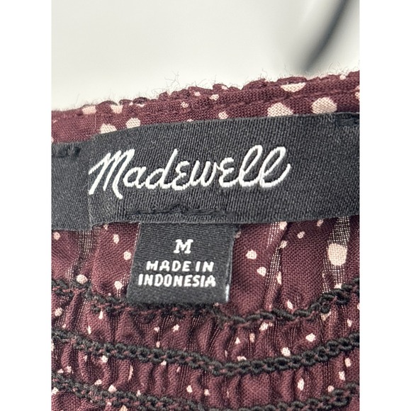 Madewell The Melody Smocked Midi Dress in Daisy print in Dusty plum size M NV483 - Picture 9 of 11